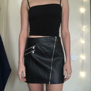 EXPRESS FAUX BLACK LEATHER SKIRT